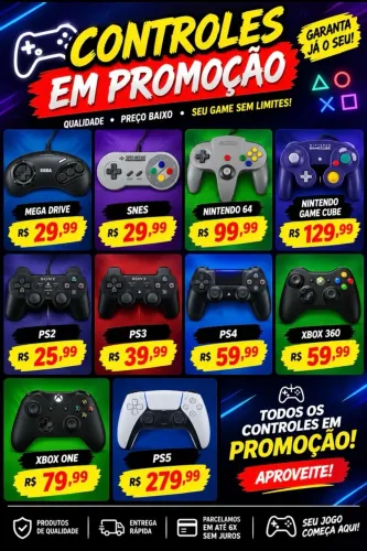 Controle vídeo game