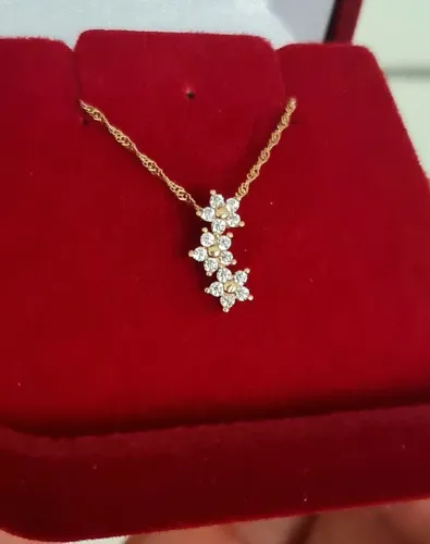 Pingente Arco Floral Ouro 18k