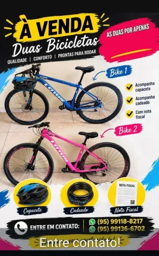 2 bicicletas por 2.000,00 (com nota fiscal)
