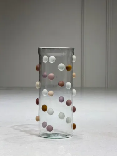 Vaso Decorativo Gemas de Vidro 22x9cm