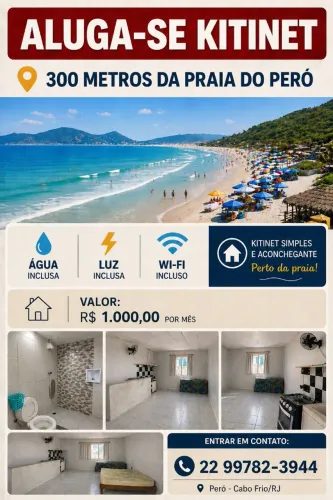 KITINET PARA ALUGAR - CABO FRIO