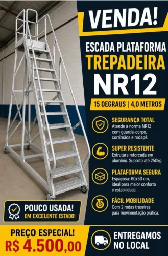 Escada Plataforma Trepadeira