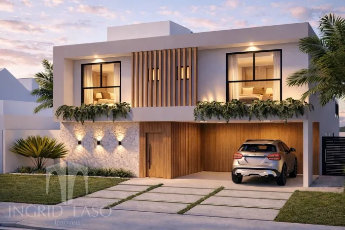 Casa Moderna com 4 Suítes em Condomínio de Alto Padrão