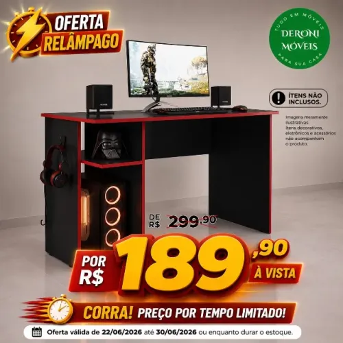 MESA P/ ESCRITORIO NOVA MONTAGEM GRATUITA