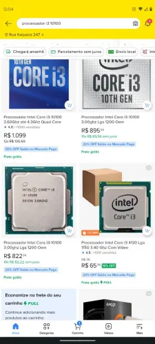 Vendo ou troco processador i3 10100 décima geração com placa mãe asus