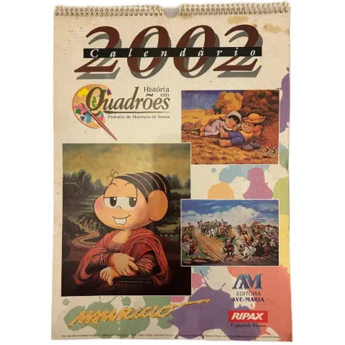 Calendário 2002 Mauricio de Sousa História em Quadrões
