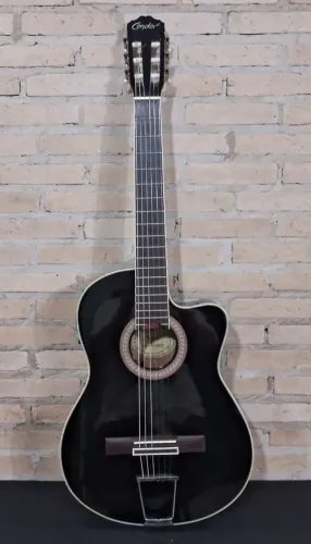 Violão Eletroacústico Nylon Condor C-210 EBK Black - Flat Cutaway (Promoção)