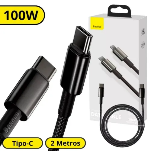 Cabo tipo C 100w 2m Baseus