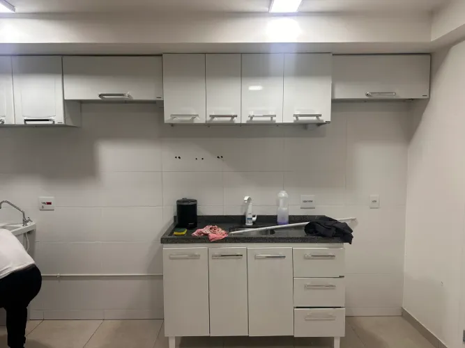 Kit cozinha armário de metal com pedra