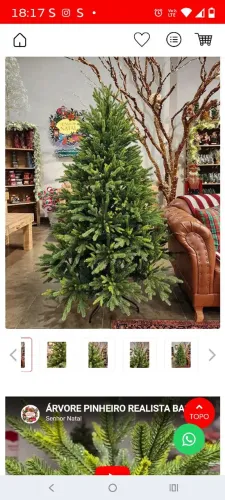 Árvore de natal realista 1,80