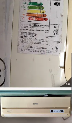 Ar condicionado split Consul 7 mil BTUs 220w usado funcionando gás recolhido