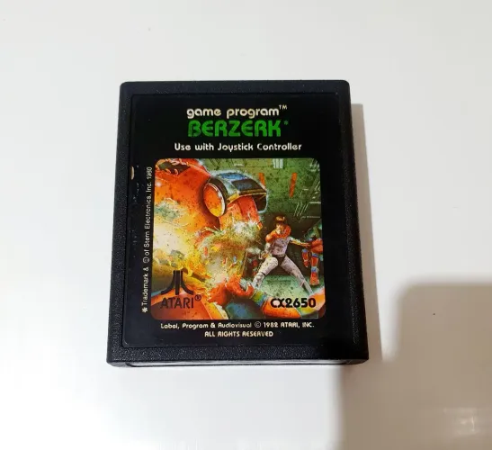 BERZEK ATARI 2600 CARTUCHO 100% ORIGINAL ATARI INC AMERICANA BLACK LABEL RARIDADE LINDA 