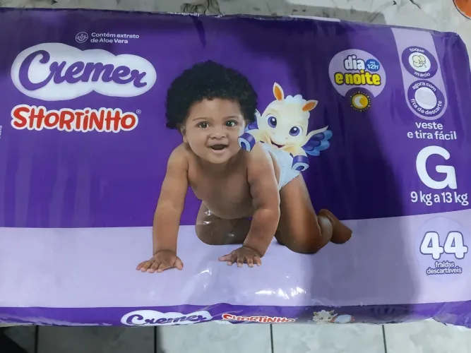 Fralda Cremer Shortinho G 44 unidades