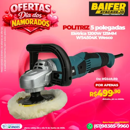 Politriz 5 polegadas 1200W 125MM WS4504K Wesco