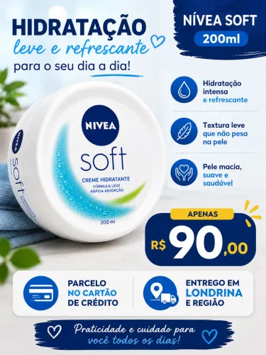 Creme Nívea Soft 200ml (Novo lacrado)