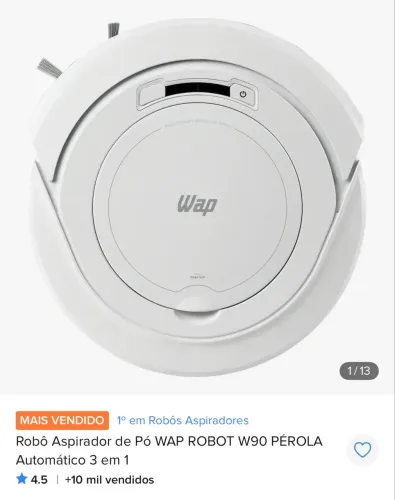 Vendo Robô Aspirador WAP Robot W90 Pérola 3 em 1