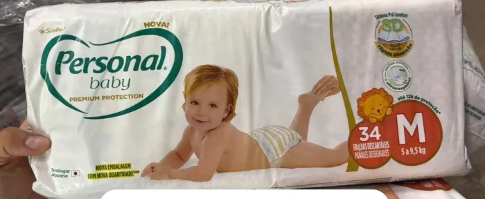 Fralda personal baby premium M com 34