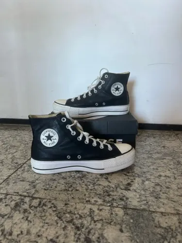 Chuck Taylor All Star Lift Cano Alto Preto original
