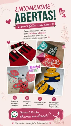 Tapetes frufrus por encomenda 