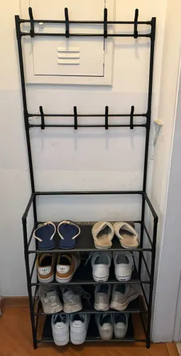 Sapateira/arara desmontável preta