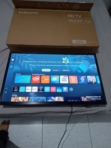 Smart TV Samsung 32" HD (H5000F) - Na Caixa Original, Perfeito Estado