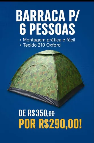 Barraca para 06 pessoas