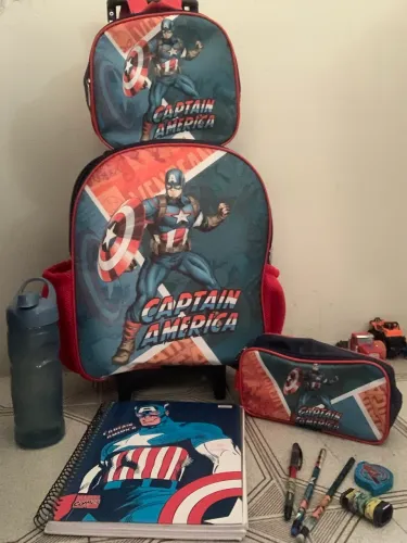 Vendo Kit Escolar Completo Capitão América Estado De Novo as