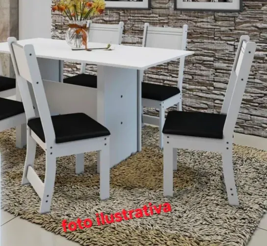 Mesa com 6 cadeiras em perfeito estado de uso 