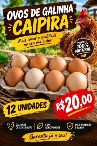 OVOS CAIPIRA Diretamente da fazenda.