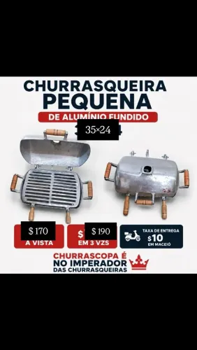 Churrasqueira Pequena de Alumínio 35×24