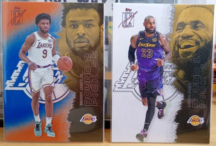 cards nba topps signature class 25/26 Lebron james e bronny james jr. (pai e filho lakers)