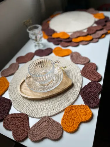 Sousplat Coração em crochê 