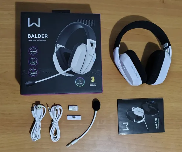 headset gamer warrior balder sem fio branco 