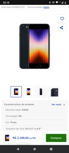 Celular iPhone se