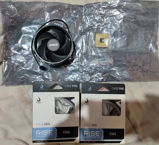 Processador AMD Ryzen 3 3200G + 2 fans c/ led branco