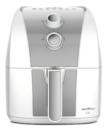 Air Fryer Britânia 5,5L Branca 1500W Revestimento Cerâmica 220V