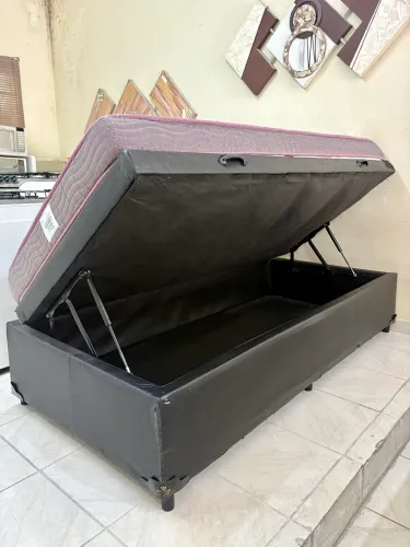 Cama box de solteiro baú , cama de solteiro