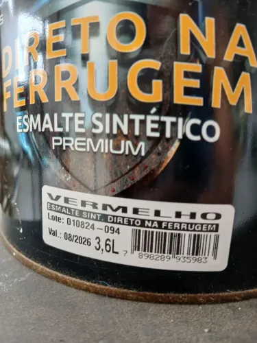 2 Galão tinta Esmalte Sintetico cor vermelho 