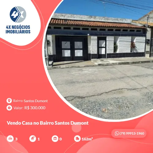 Vendo Casa no Bairro Santos Dumont