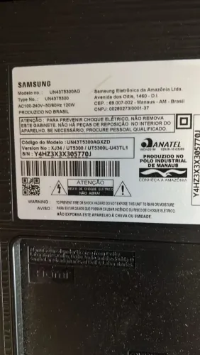 Vendo TV Samsung Smart 43 para retirar peças tela queimada