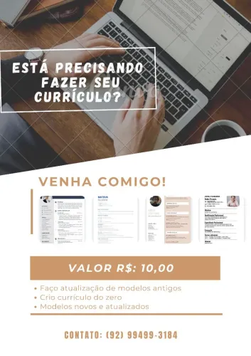 Faço currículo design