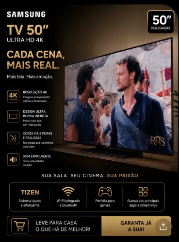 Televisão Samsung 50 polegadas borda infinita
