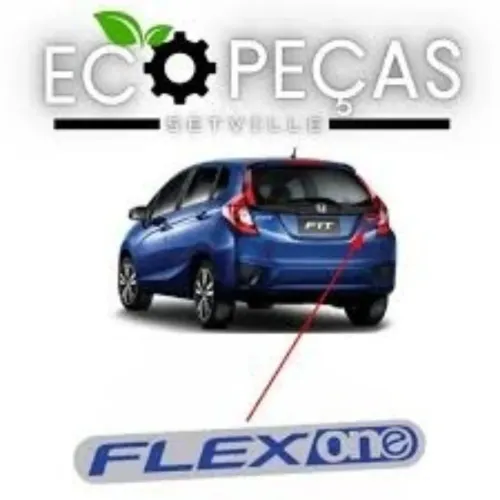 Emblema Adesivo Traseiro Honda Flex One Azul Azul Azul