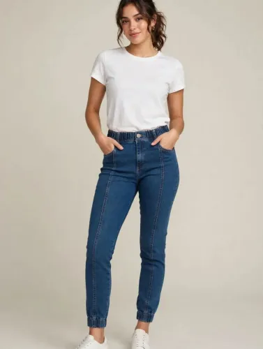 Calça jeans com lycra