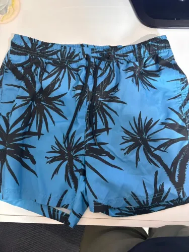 Short Masculino Praia Estampado Azul Tamanho P Excelente Estado