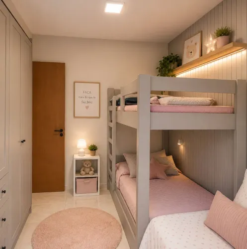 Beliche planejada com cama auxiliar 