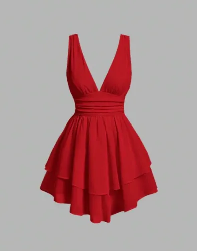 Vestido Rodado Vermelho