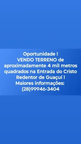 Terreno à venda em Guaçuí-ES 