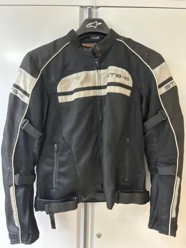 Jaqueta Oj St8-w Preta Cinza Ventilada Moto Com Proteções