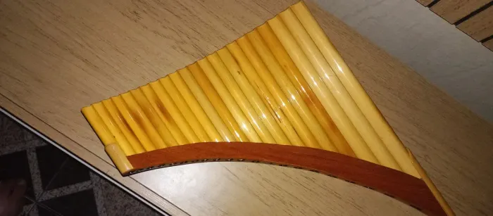Panflute.Flauta.de pan grande bambu